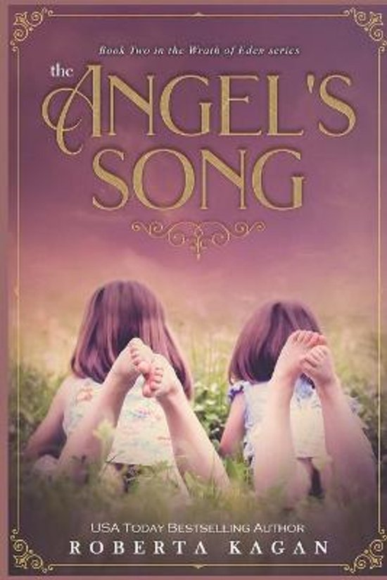 Boek 'The Angel's Song' met twee meisjes die in het gras liggen, met hun voeten omhoog. Titel: The Angel's Song. Auteur: Roberta Kagan.