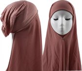 Donkere roze Hoofddoek, mooie hijab nieuwe stijl (onderkapje en hijab).
