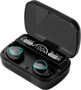 OtiumTime Draadloos bluetooth 5.0 oortjes -led-display powerbank headset met microfoon