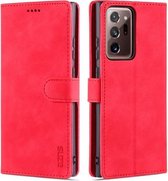 Voor Samsung Galaxy Note20 Ultra AZNS Huid Voelen Kalf Textuur Horizontale Flip Lederen Case met Kaartsleuven & Houder & Portemonnee (Rood)