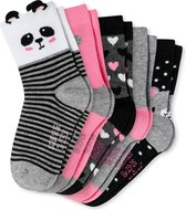 Schiesser Panda 5 Pack Meisjes Sokken - Maat 31/34