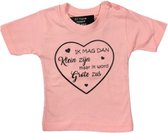 Logostar Baby T-shirt 80 roze met hartje aankondiging bekendmaking zwangerschap