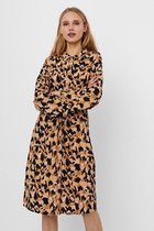 Vero Moda Jurk Vmrie Ls Blk Shirt Dress Wvn Ga 10251827 Tan/rie Dames Maat - XL