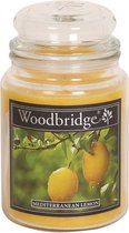 Woodbridge Mediterranean Lemon 565g Large Candle met 2 lonten