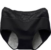 Menstruatieslip - Dames ondergoed - Zwart - L/XL