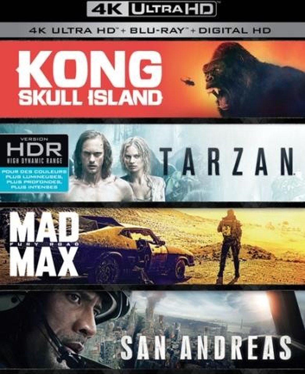 Discovery 2017 box (Kong - Tarzan - Mad Max - San Andreas) (4K Ultra HD Blu-ray)-