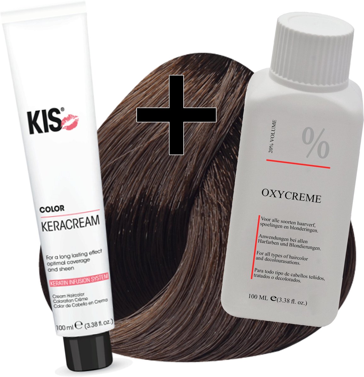 KIS haarverfset - 5G Licht goudbruin - haarverf & waterstofperoxide