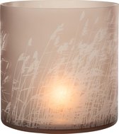 J-Line Windlicht Gras Glas Beige X-Large