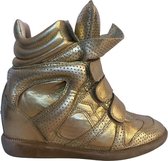 goudkleurige ISABEL MARANT BEKKET sneakers met sleehak - maat 37