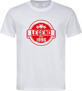 Wit T-Shirt met “ Legend sinds 1996 “ print Rood Size XXL