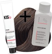 Kit de teinture pour cheveux KIS - 12PA Ultralight Pearl Ash - teinture pour les cheveux et peroxyde d'hydrogène - NL KIS haarverfset - 12PA Ultralicht parel as  - haarverf & waterstofperoxide