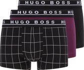 Hugo Boss Trunk Onderbroek - Mannen - Zwart - Wit - Donker paars