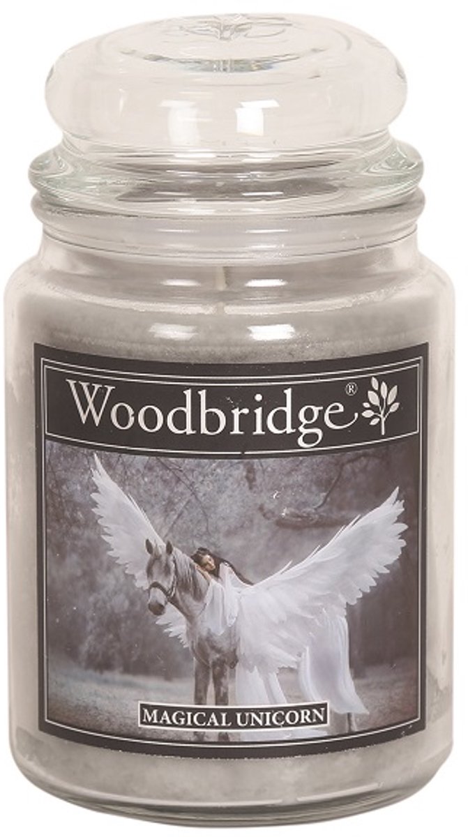 Woodbridge Magical Unicorn 565gr. Large Candle met 2 lonten Grijs