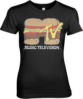 MTV Dames Tshirt -XL- Hamburger Zwart