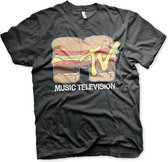 MTV Heren Tshirt -M- Hamburger Zwart