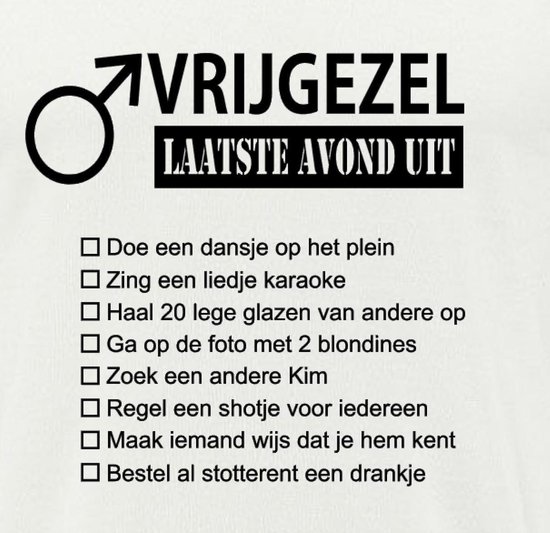 Vrijgezellen feest opdrachten shirt mannen maat S t/m XXL | bol.com