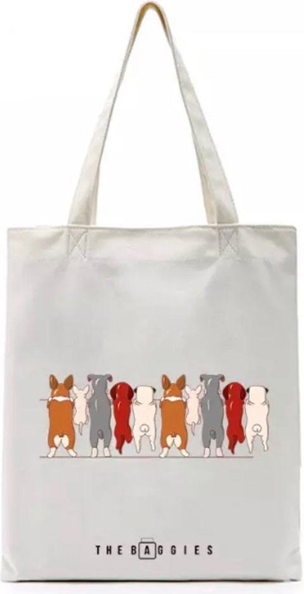 Tote bag / Cotton bag / canvas tas hondjes -