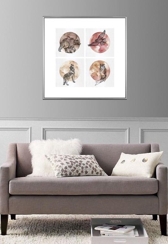 Homedecoration Montreal - Cadre photo - Format photo - 50 x 52 cm - Argent