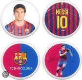 Sticker barcelona 3d 4-pack: Messi 4x4 cm