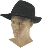 Al Capone hoed wolvilt zwart Maat 57
