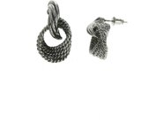 Behave® Oorbel hanger zilver kleur knoop vorm 3 cm