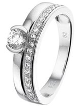 Schitterende Zilveren Ring met Swarovski ® Zirkonia Steentjes 17.25 mm. (maat 54) model 199