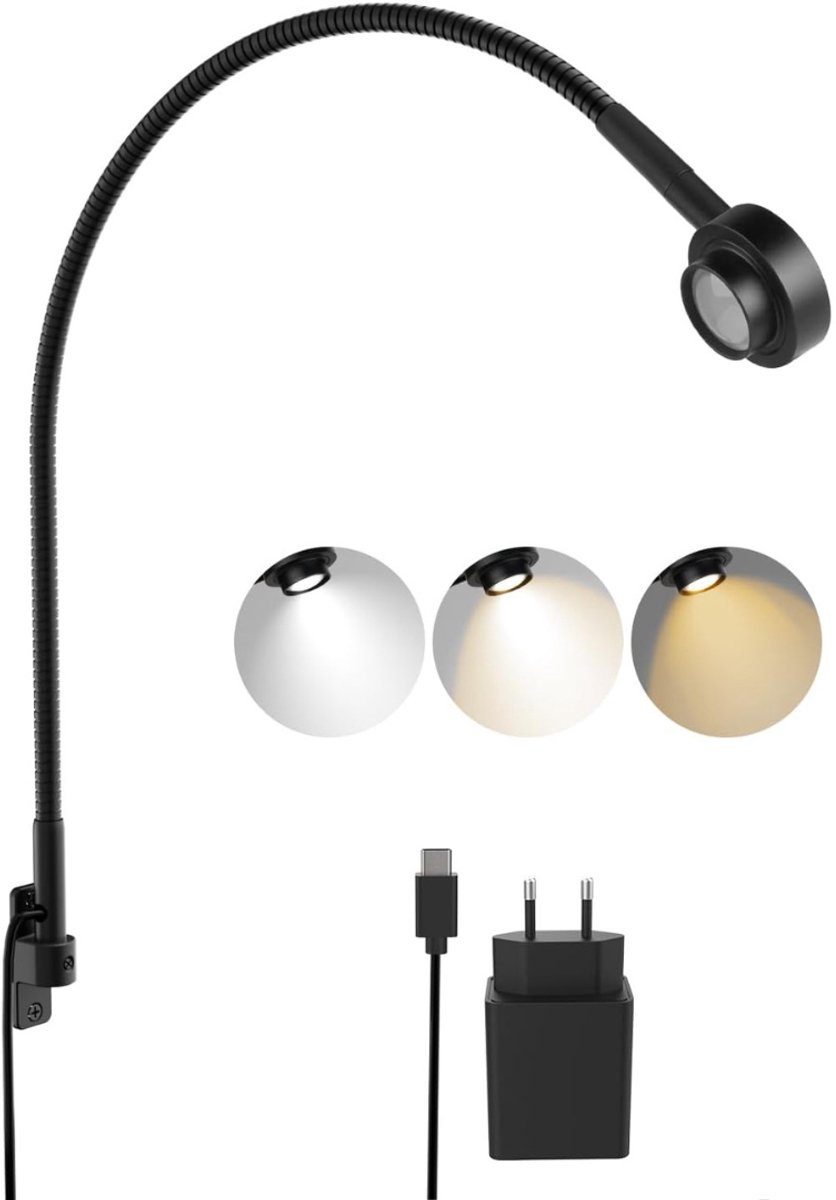 NBAP® Bedlampjes Hoofdbord - Leeslampjes - Bedlamp Slaapkamer Volwassenen -Zwart