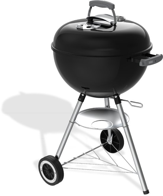 Weber Original Kettle - Ø 47 cm Grillrooster - Houtskoolbarbecue - Zwart - Asopvangschaal - 2 Duurzame, weerbestendige wielen - One-Touch Reinigingssysteem - Dekselthermometer - 2 Gereedschapshaken - Kras- en roestbestendig