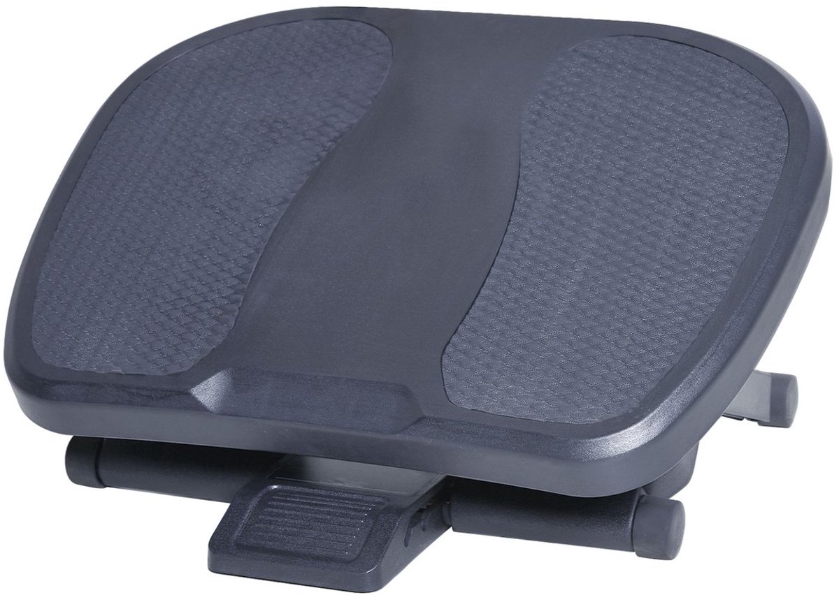 Ergonomische voetensteun – in hoogte en hellingshoek verstelbaar – antislip – EN14183 gecertificeerd – grijs