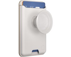 PopSockets, Hoesje geschikt voor Universele Smartphone - PopWallet Softgoods Series MagSafe, Beige