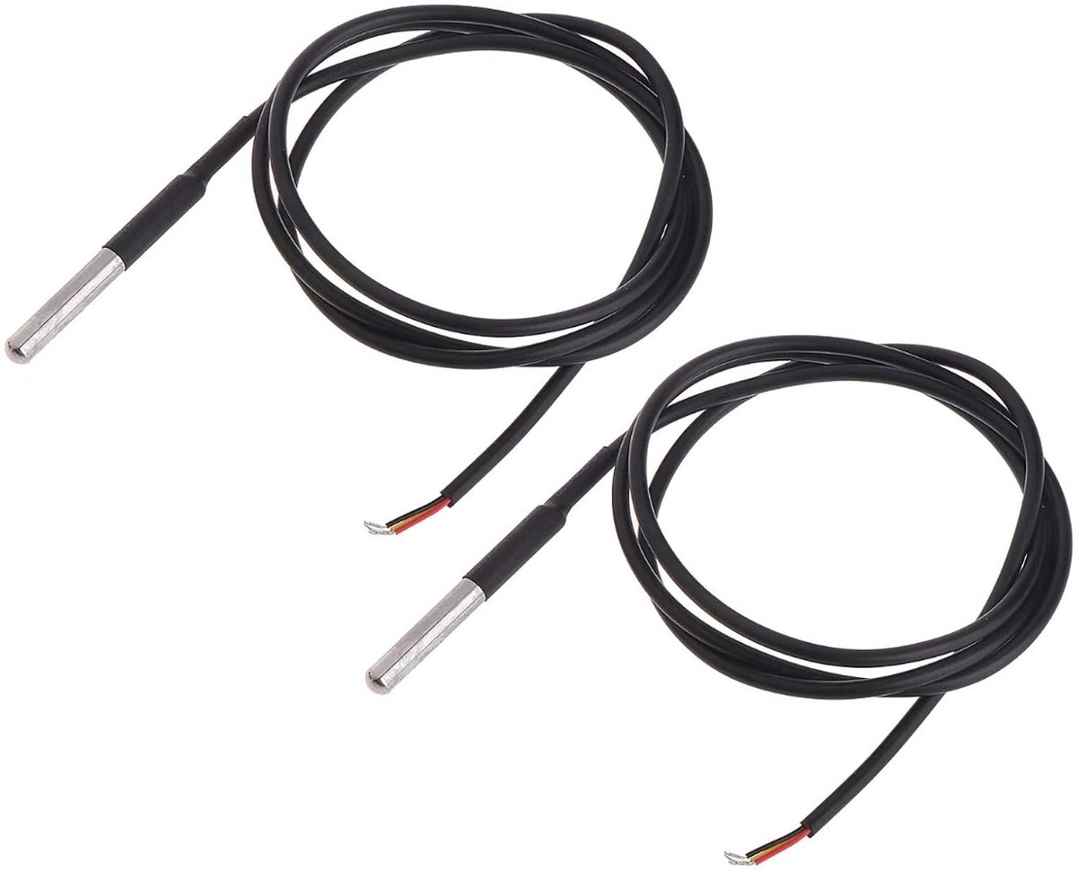 2 Stuks Waterdichte Digitale Temperatuursensor Sonde met Kabel