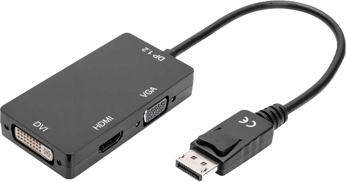 Multifunctionele Beeldschermadapter: DisplayPort naar HDMI, DVI en VGA