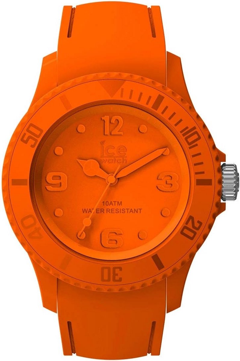 Trendy Oranje Horloge met Siliconen Band voor Heren en Dames