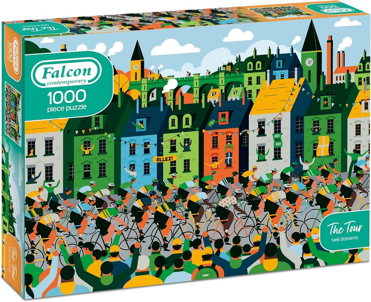 1000 Stukjes Puzzel Moderne Kunst Fiets Tour Design