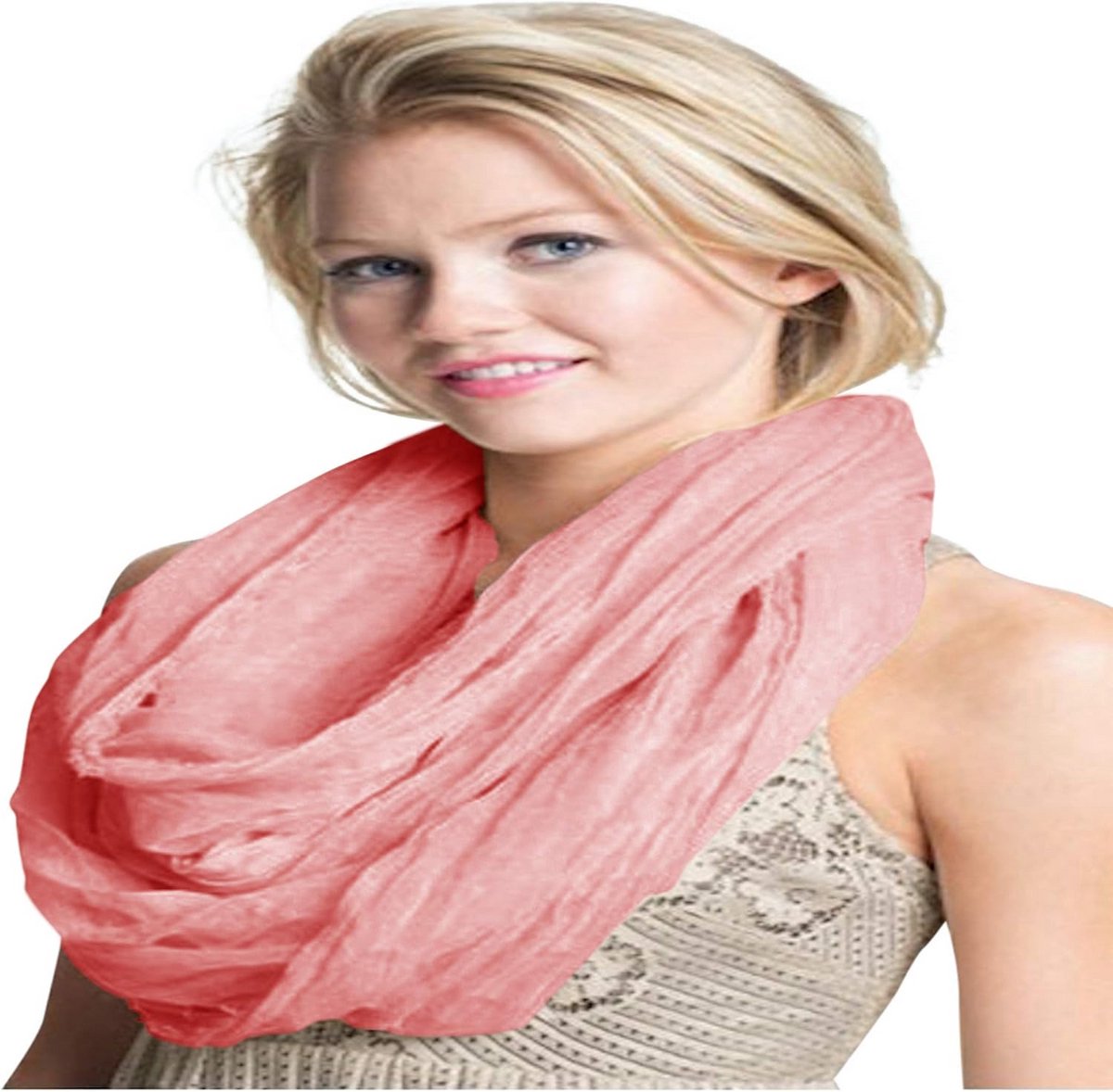 One Size Infinity Sjaal Mobius Cirkelbuis Warme Pashmina voor Dames