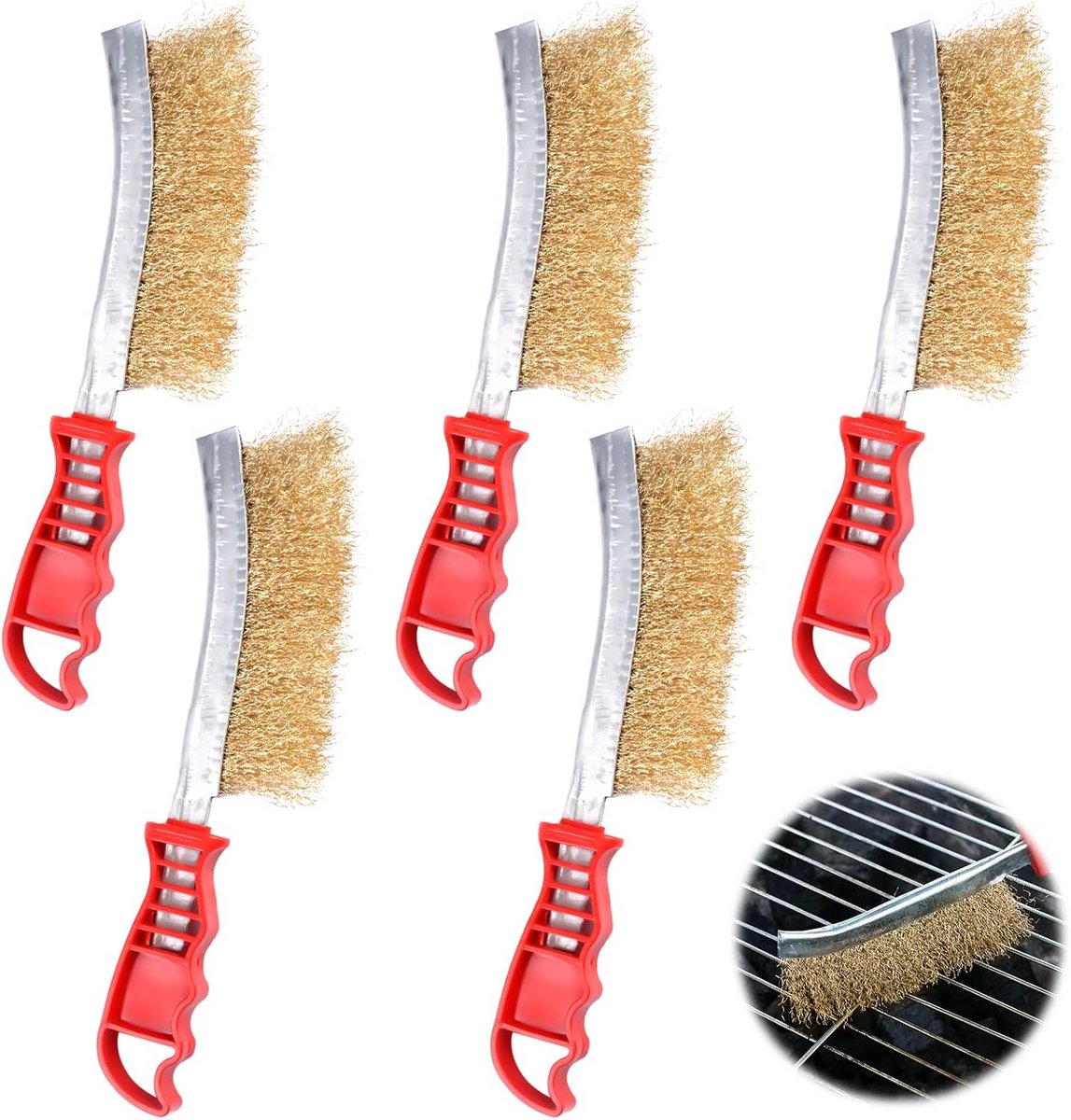 Set van 5 Stevig Borstelgereedschap voor Reiniging en Ontroesten