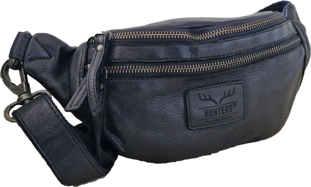 Boutique Trukado - Hunters Leren Heuptas - Fanny pack - zwart - (bxhxd) ca. 26cm x 14cm x 6cm