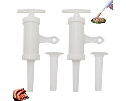 4 stuks - Handmatige plastic worstvuller - Worstvuller - Wit - Handmatige worstvuller -…