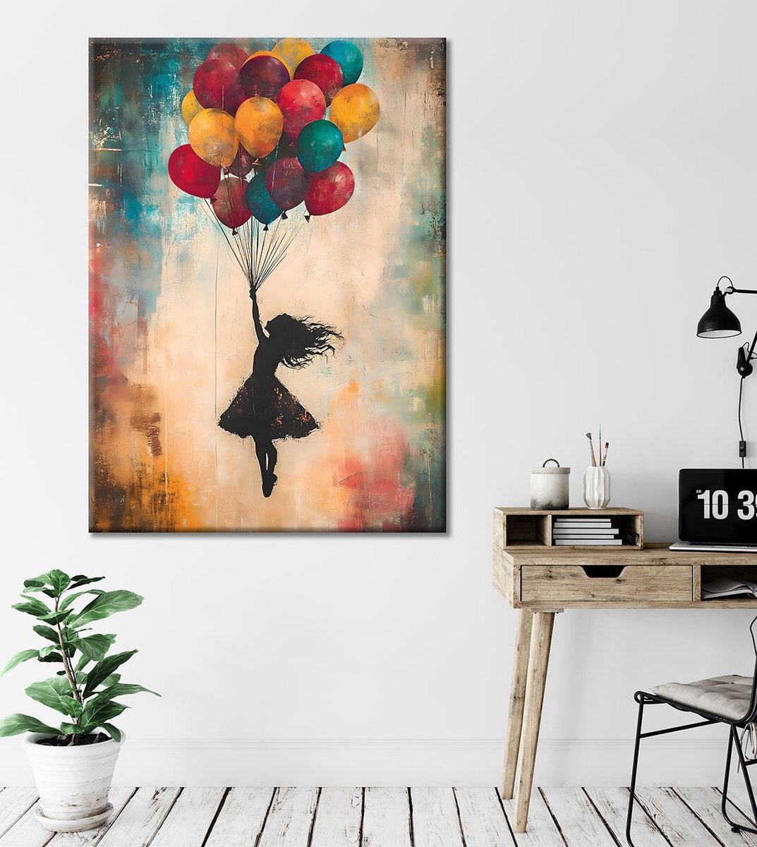 Asir - Decoratief schilderij op canvas - Veelkleurig - 50% katoen / 50% polyester - 50 x 70 cm