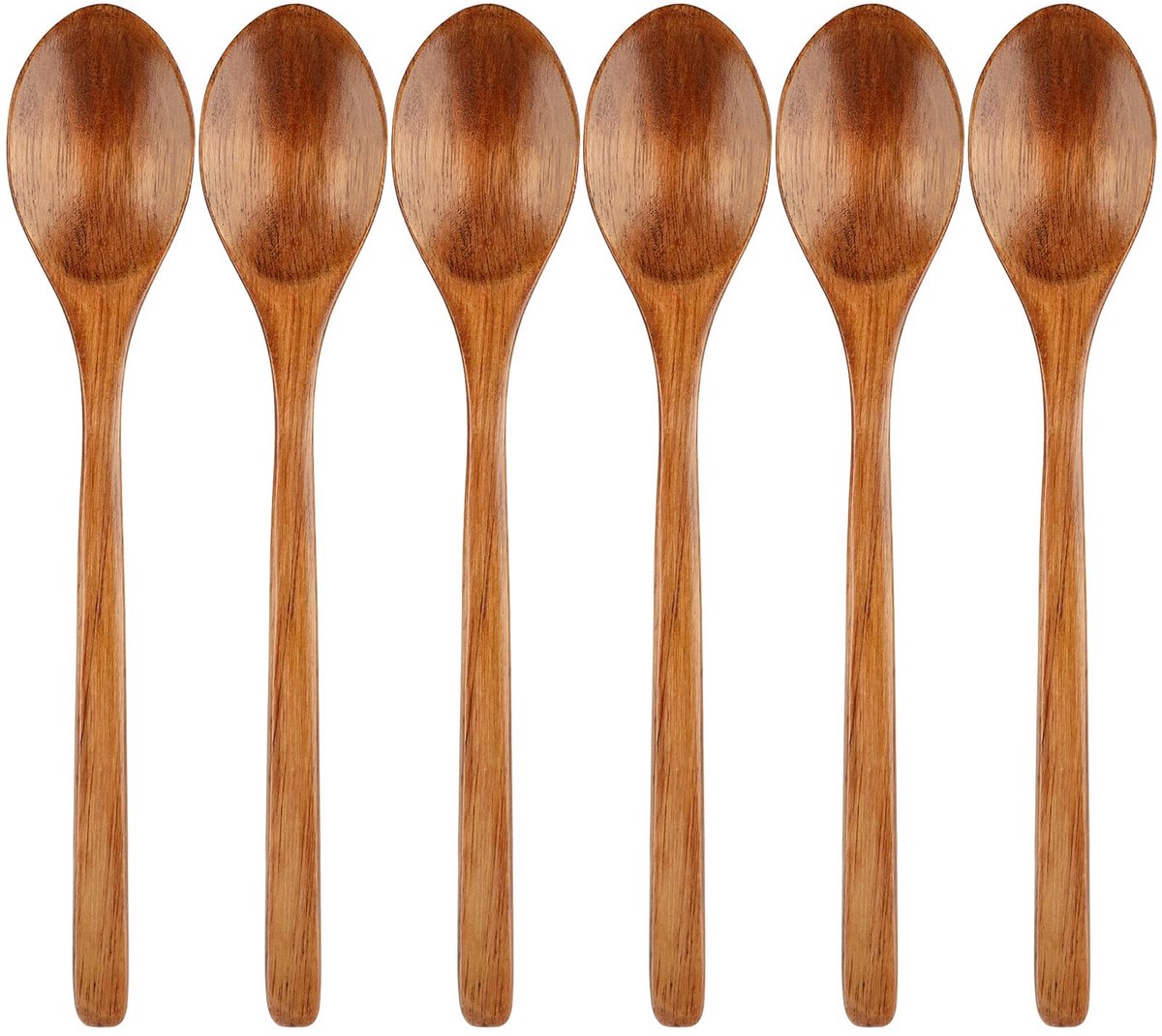 Houten Lepels Set - Handgemaakt van Nanmu Hout - 23.5 cm lang en 4.2 cm breed