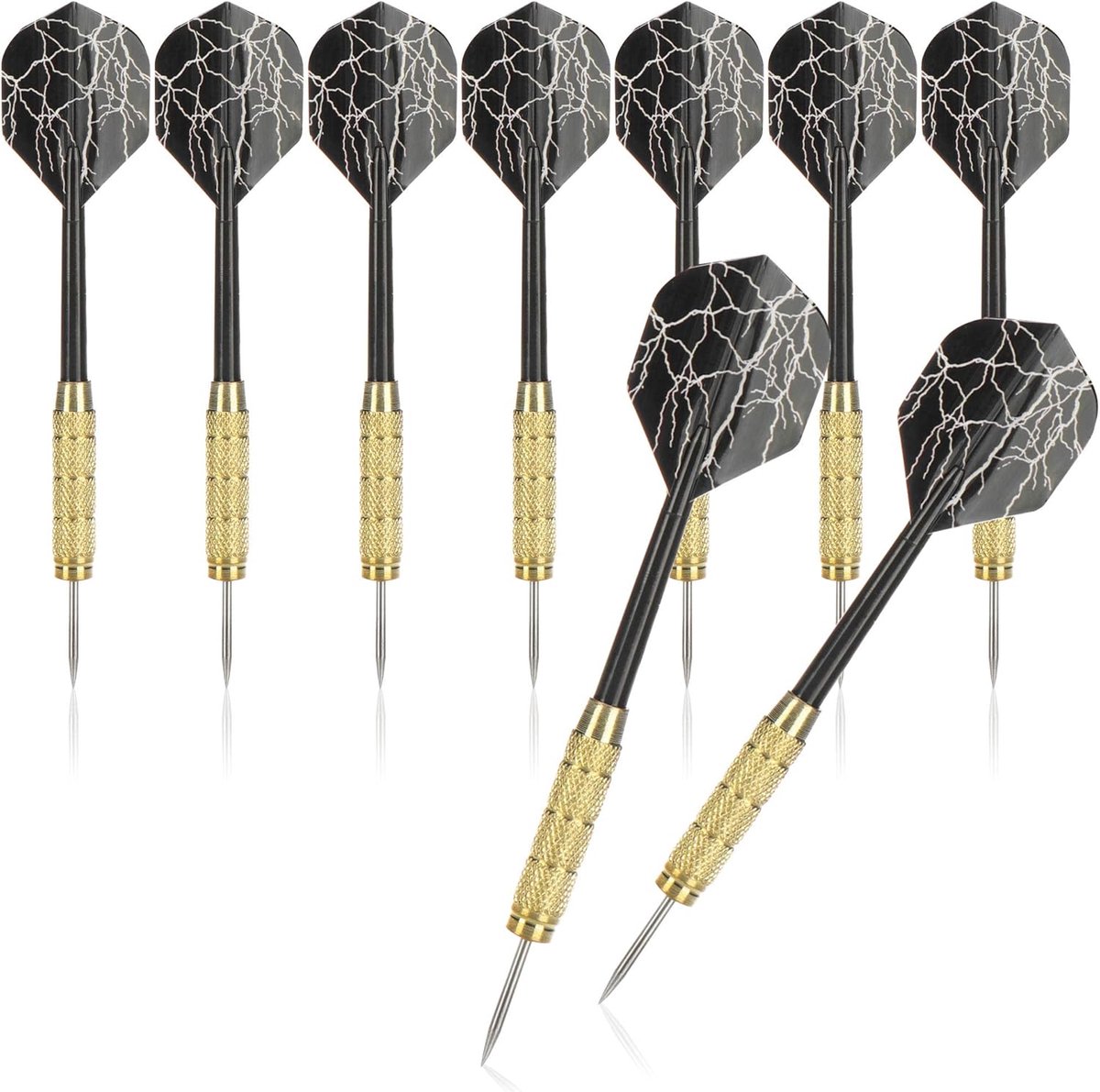 Dartpijlen - Dart Flights - Dartpijlen Set - Professionele Dartpijlen Set - Cadeau - 15 x 3,5 cm - Zwart - 9 Stuks - van Imperatoris
