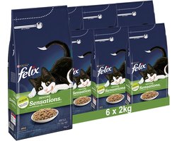 FELIX Inhome Sensations droogvoer voor huiskatten met kip & groenten (6 x 2kg)