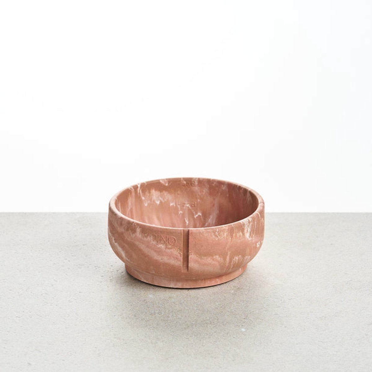 PINO Sandstone Hondenvoerbak Classic Feeder (hondenkom) - Terracotta (Salmon Terra) Marmer - Small ⌀14cm - 500ml