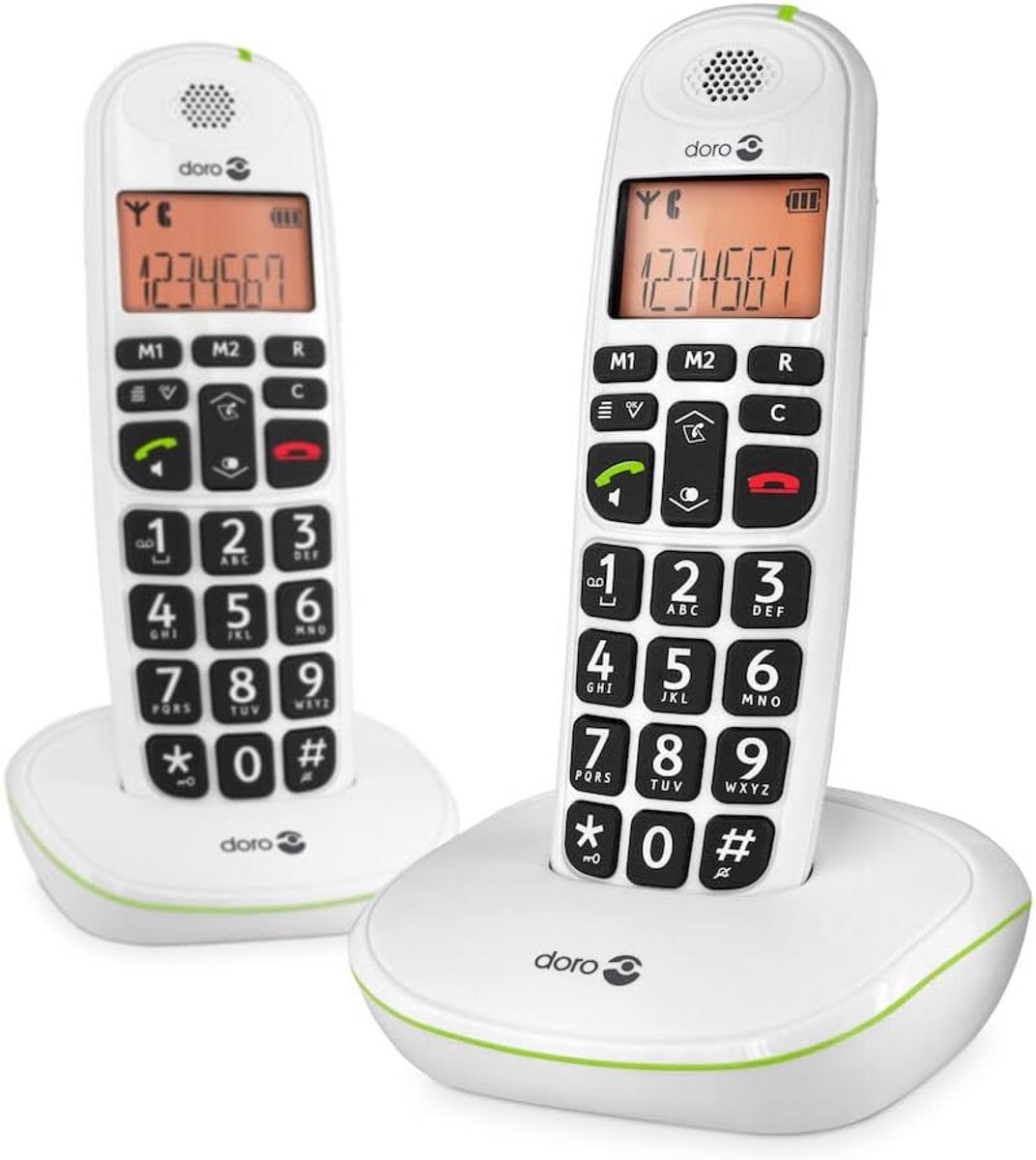 Draadloze DECT Telefoon Duo - Analoge Huistelefoon met Luidspreker en Beller ID