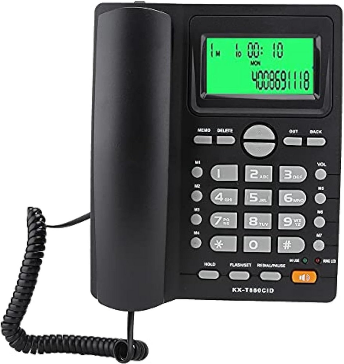 Vaste Telefoon met Nummerweergave voor Thuis en Kantoor - Zwart