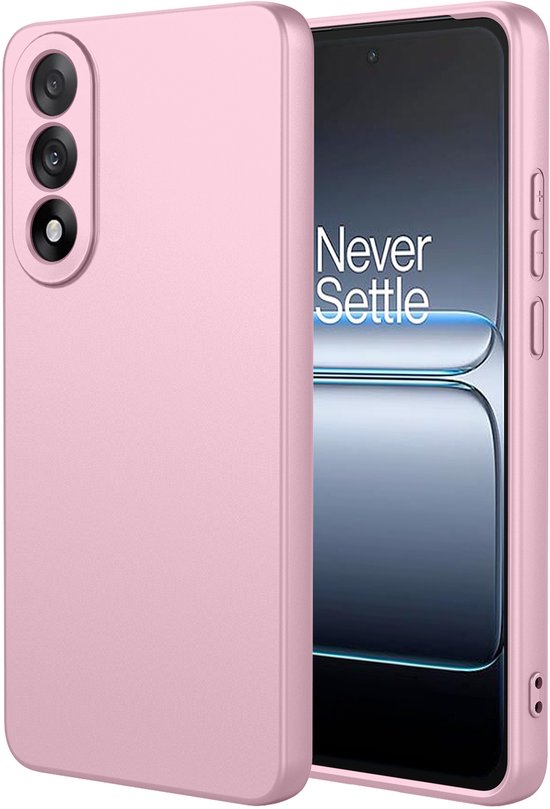 Housse MobyDefend - Compatible avec OnePlus Nord 5 - Backcover Siliconen Mat - Rose Clair