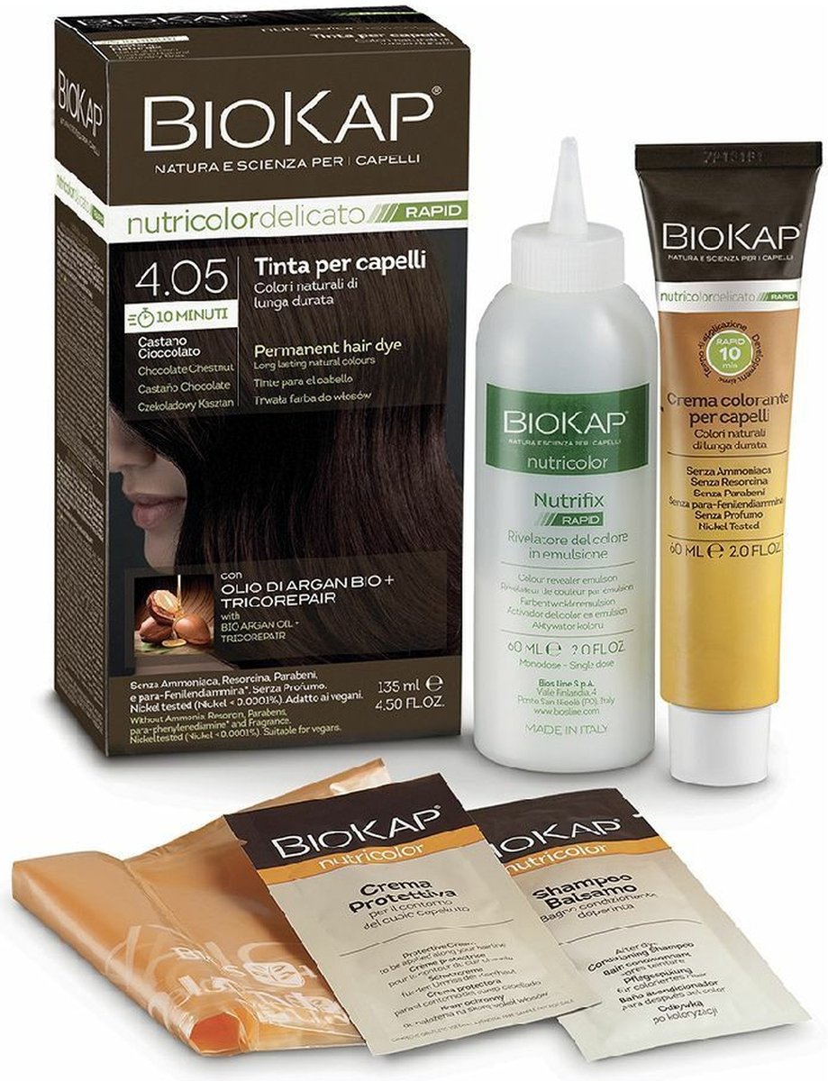 Nutricolor Delicato Chocolade Kastanje 4.05 Tint 135 ml|Nutricolor Delicato Chocolate Chestnut 4.05 135 ml|Nutricolor Delicato Chocolat Châtaigne 4.05 135 ml