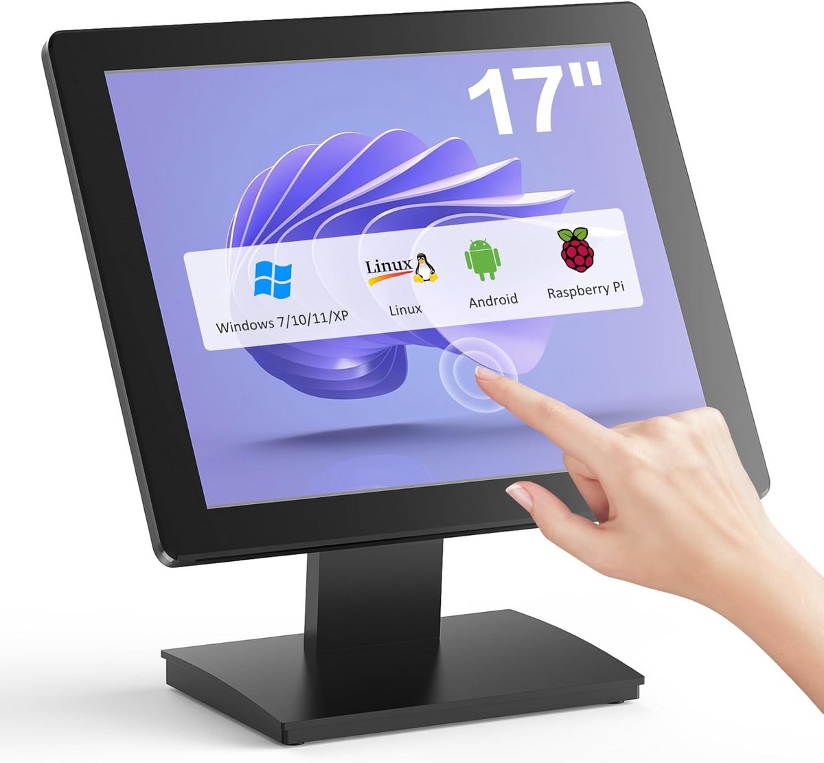 17 inch Full HD POS Touchscreen Monitor met Capacitieve Input voor Kassasystemen
