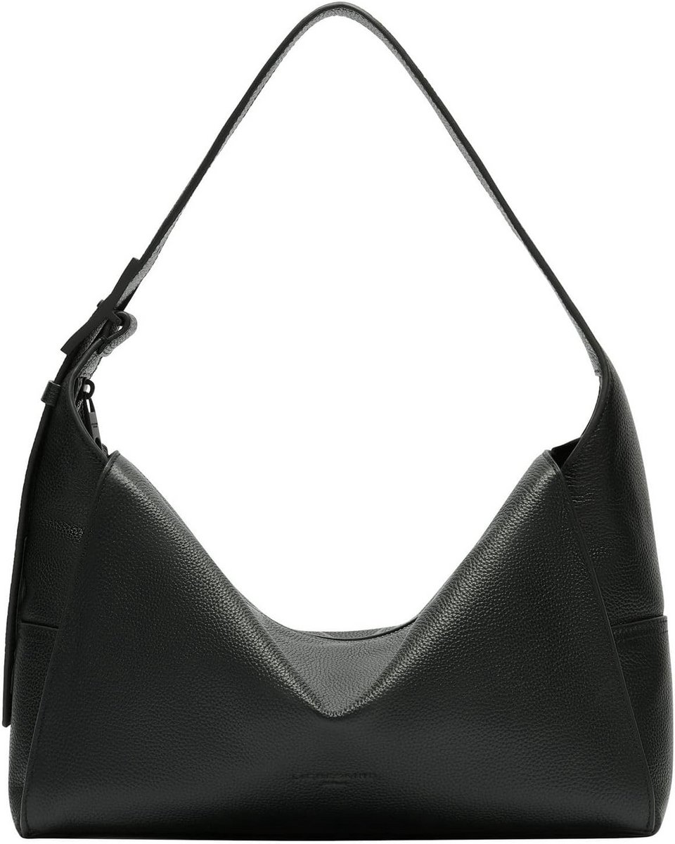 Leren Hobo Tas Klein Model Zwart