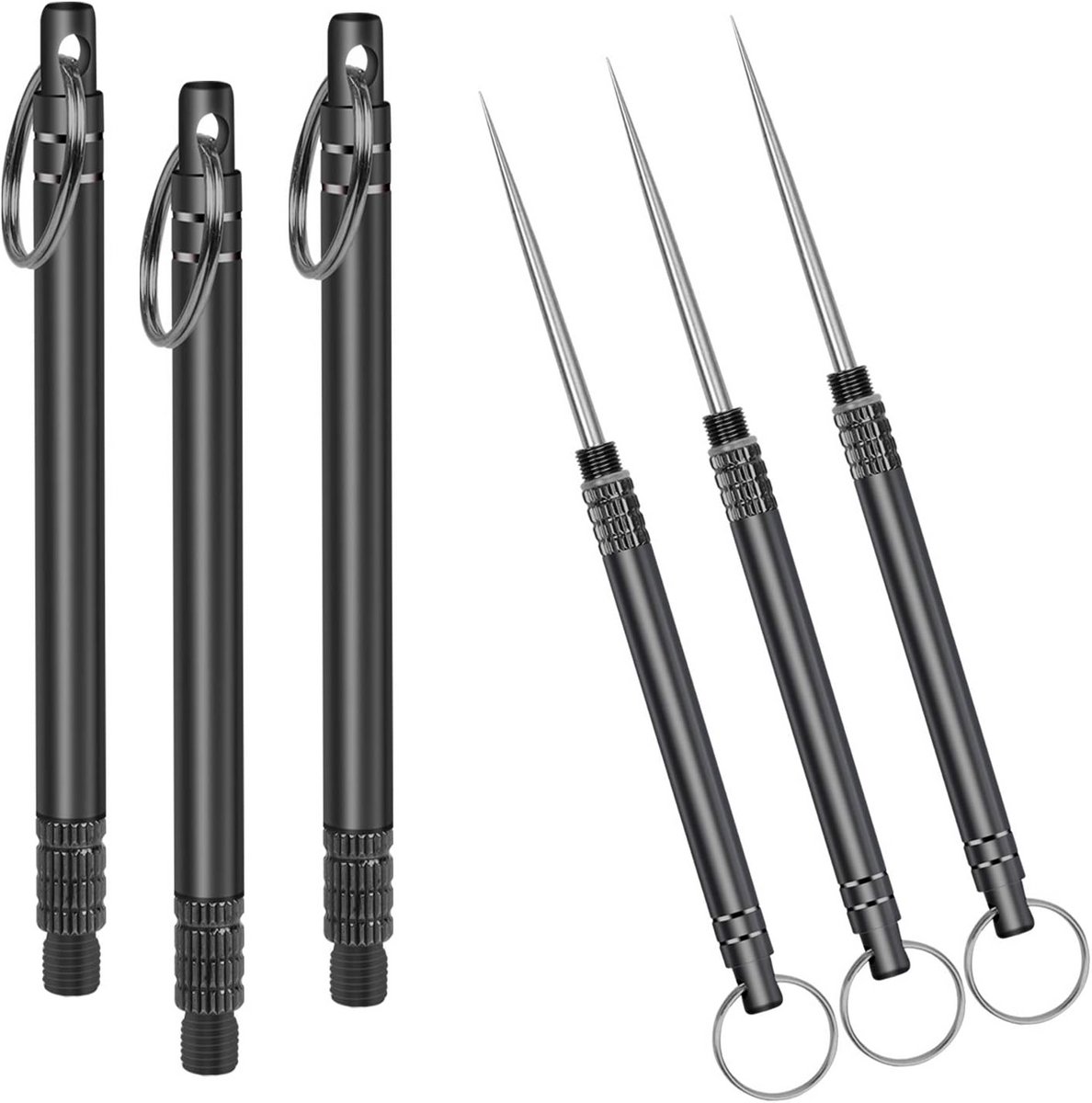 Draagbare Titanium Tandenstokers - Herbruikbare Metalen Tandenstoker Set